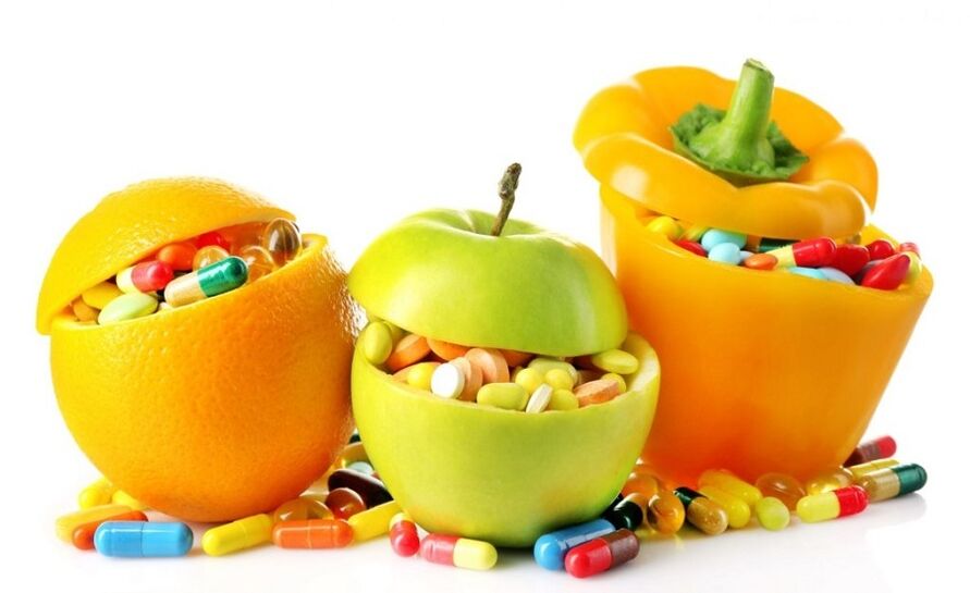 vitaminas para el potencial de frutas y verduras